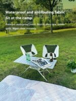 Black Ground Mat Version-Ground Mat+Folding Table+2 Moon Chairs - Image 5