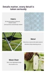 Black Ground Mat Version-Ground Mat+Folding Table+2 Moon Chairs - Image 11