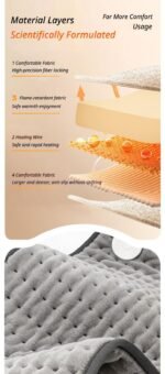 Electric blanket 50 * 100-grey - Image 3