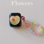 Floral patches + light blue base shell + blue bracelet AirPods Pro - Image 4