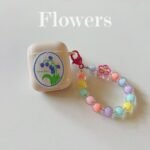 Floral patches + light blue base shell + blue bracelet AirPods Pro - Image 5