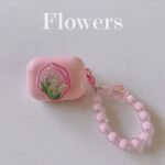 Floral patches + light blue base shell + blue bracelet AirPods Pro - Image 8