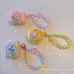 Floral patches + light blue base shell + blue bracelet AirPods Pro - Image 9