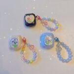 Floral patches + light blue base shell + blue bracelet AirPods Pro - Image 10