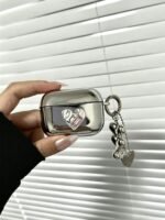 Pink Framed Heart Plated Case + 3 Heart Pendants AirPods 4 - Image 13