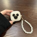 Semi-transparent bow [pink shell] + pink bead bracelet AirPods 2 - Image 3
