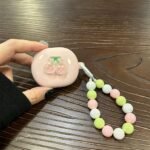 Small pink bow [pink shell] + pink bead bracelet AirPods Pro - Image 3