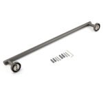 Gun Metal Stainless Steel 600mm Single Towel Rack Rail Holder Round Hanger Bar - Image 5