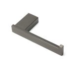 Gun Metal Square Toilet Paper Roll Tissue Roll Holder Hook Rack Wall Mounted Set - Image 3