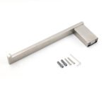 Brushed Nickel Bathroom Cubic Square Towel Rack Clothes Wall Mounted Holder Kit - Image 4