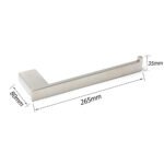 Mirror Chrome Stainless Steel Square Towel Rack Clothes Wall Mounted Holder Kit - Image 2