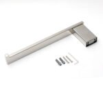 Mirror Chrome Stainless Steel Square Towel Rack Clothes Wall Mounted Holder Kit - Image 4