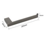 Gun Metal 304 Stainless Steel Square Towel Holder Rack Clothes Hook Kit Bathroom - Image 2