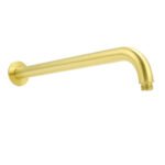 PVD Brushed Gold 10" Shower Rain Head 355mm Straight Wall Mount Arm Bathroom Set - Image 2