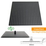 Matt Black 16" Large Rainfall Shower Head 300mm Ceiling Dropper Arm Square Mixer Taps - Image 4