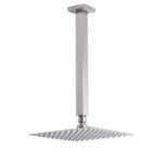Brushed Nickel Square 8" Rain Shower Head 300mm Brass Ceiling Dropper Arm Set
