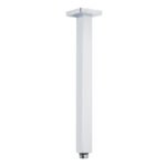 WELS 12" Rainfall Shower Head 300mm Ceiling Dropper Extension Arm Chrome Square Set - Image 2