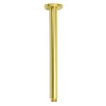 WELS 16" Round Stainless Steel Shower Head Extension Ceiling Arm Set Brushed Gold - Image 2