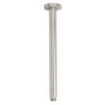 Brushed Nickel Round 12" Shower Rain Head + 300mm Brass Ceiling Dropper Arm Set - Image 2
