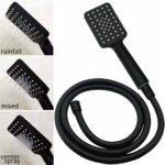 WELS Matt Black 8" Shower Head 3 Modes Handheld Gooseneck Arm Square 2in1 Set Mixer - Image 7