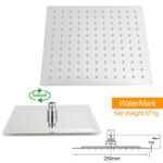 WELS Chrome 2in1 10" Square Rain Shower Head Handheld Spray Diverter Wall Arm Taps Set - Image 6