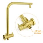 WELS Brushed Gold Large 12" Rain Shower Head Ergonomic Handheld Rose Diverter Twin Taps Combo - Image 5