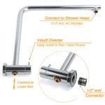 WELS Double Round Shower Head Handheld Sliding Rail Arm Chrome 12" Rainfall Twin Taps Set - Image 4