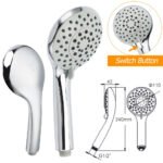 WELS Chrome Round 9" Rain Shower Head 5 Modes Massage Handheld Sliding Rail Set - Image 8