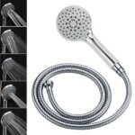 WELS Chrome Round 9" Rain Shower Head 5 Modes Massage Handheld Sliding Rail Set Mixer - Image 7