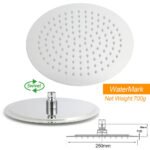 WELS 2 In 1 Shower Head Set Sliding Rail 3 Mode Handheld Arm 10" Round Chrome Mixer - Image 6