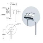 WELS 2 In 1 Shower Head Set Sliding Rail 3 Mode Handheld Arm 10" Round Chrome Mixer - Image 8