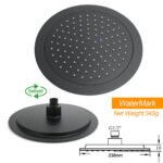 Matt Black 2in1 Round 9" Rainfall Shower Head & 3 Modes Handheld Silde Rail Set - Image 6