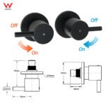 WELS Matt Black 2in1 Round 9" Rainfall Shower Head & 3 Modes Handheld Silde Rail Taps Set - Image 8