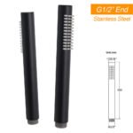 Matt Black Round 8" Rain Shower Head 3 Mode Handheld 2 in 1 Wall Arm Set - Image 8