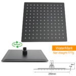 Matt Black Twin Shower Set Square 10" Rain Head 3 Modes Handheld Wall Arm Rail + Mixer - Image 6