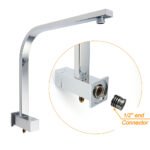 WELS Dual Square Shower Set Large 16" Rain Shower Head 3 Function Handheld Rail Arm - Image 4