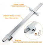 WELS Dual Square Shower Set Large 16" Rain Shower Head 3 Function Handheld Rail Arm - Image 5