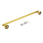Brushed Gold Stainless Steel 750mm Long Towel Rack Rail Holder Round Hanger Bar - Image 5