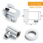 WELS Chrome 10" Round Rain Handheld Twin Shower Head Arm Sliding Rail Arm Diverter Set - Image 6