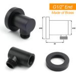 WELS Matt Black Twin Shower 8" Round Head Set Sliding Rail 3 Mode Handheld Rose + Mixer - Image 6