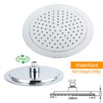 WELS Chrome 9" Rainfall Dual Shower Head & Handheld Sliding Rail Wall Arm Round Set - Image 8