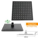 Matt Black 2in1 Set 8" Square Thin Shower Head Handheld Adjustable Silding Rail Twin Taps - Image 8