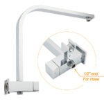 WELS Chrome Square Dual Rain Shower 8" Head 3 Mode Handheld Diverter Wall Arm Twin Taps Set - Image 5