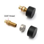 Matt Black Round 1/4 Turn Twin Shower Taps Hot Cold Wall Set Bath Vanity Mixer - Image 4