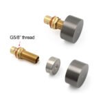 Gun Metal Grey 1/4 Turn Round Hot Cold Tap Wall Set Shower Vanity Spout Switch - Image 4