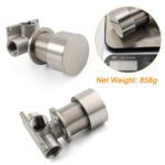 Brushed Nickel Bath Shower Mixer Round 1/4 Knob Hot Cold Tap Cartridge Spindle - Image 3