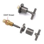 Gun Metal Shower 1/4 Turn Twin Taps Pair Bath Spout Hot Cold Water Mixer Valve - Image 4