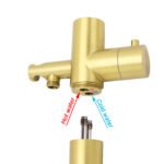 WELS Brushed Gold Twin Shower Handset Combo Set Outdoor Washing 10" Head 316 SUS - Image 6