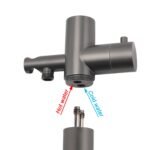 316 SUS WELS Gun Metal Twin Shower Handset Combo Outdoor Bath Rainfall 10" Head - Image 6