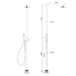 Watermark Brushed Nickel Dual Shower Handset Combo Outdoor Round 10" Head 316SUS - Image 13